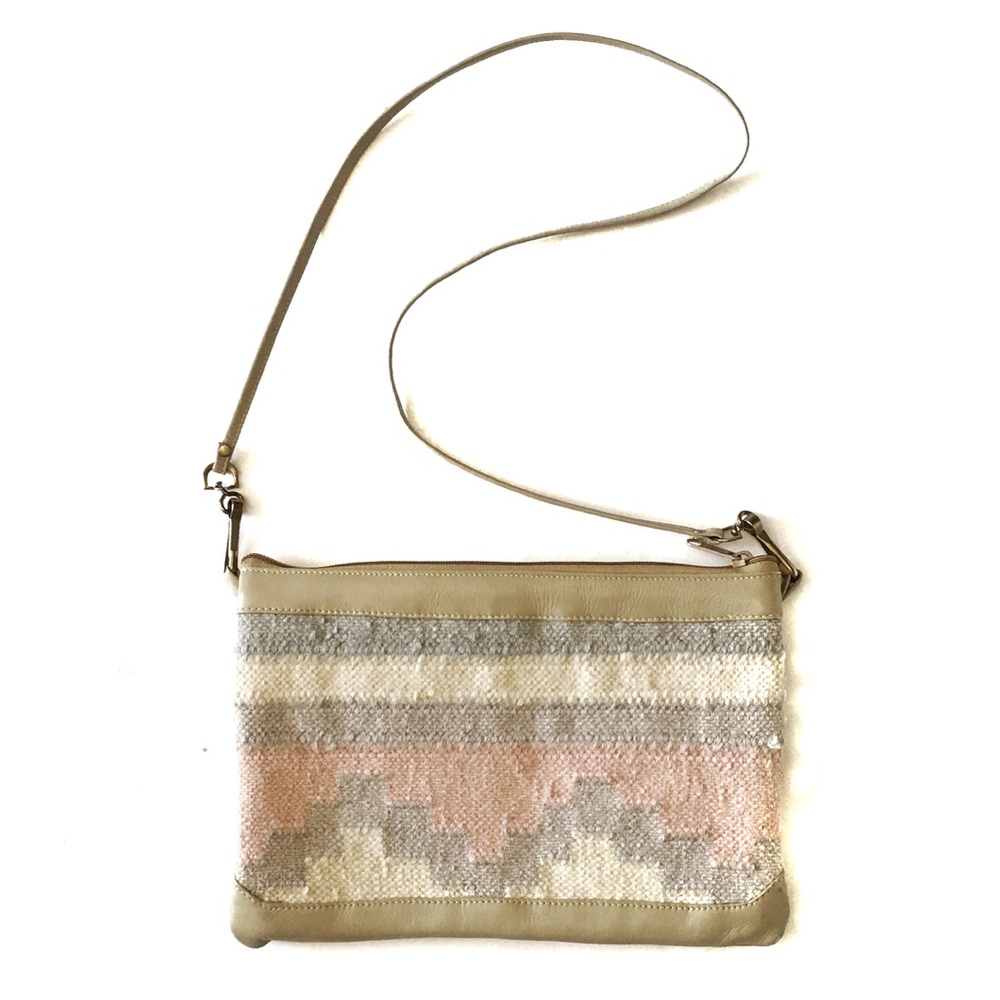 Vintage 90s Crossbody Wool Purse Handbag